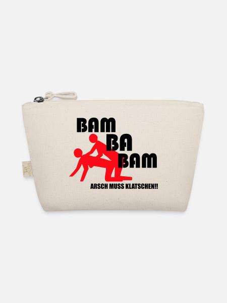 Arsch muss klatschen Bam ba Bam - Bio-Täschchen - Natur - Vorne