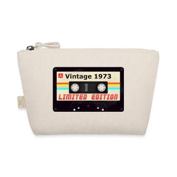 Vintage 1973 Limited Edition Tee Retro Cassette Ta - Organic Pouch - nature - Front