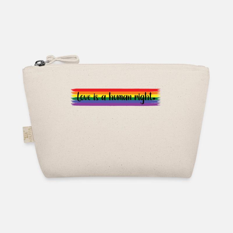 Love is a human right - LGBT Pride Rainbow Design - Bio-Täschchen - Natur
