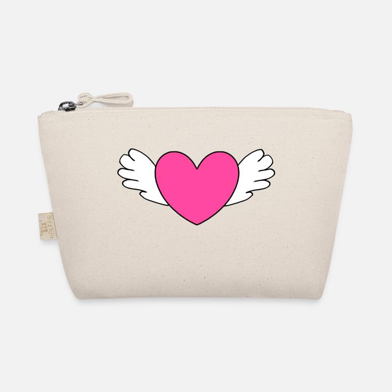 Valentinstag Rosa Herz, Valentinstag Geschenk Bio-Täschchen