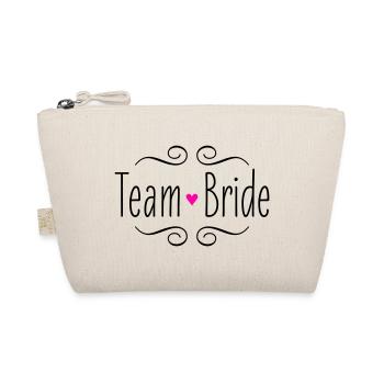 Team Bride Braut rosa Herz Hochzeit Heirat Party - Bio-Täschchen - Natur - Vorne