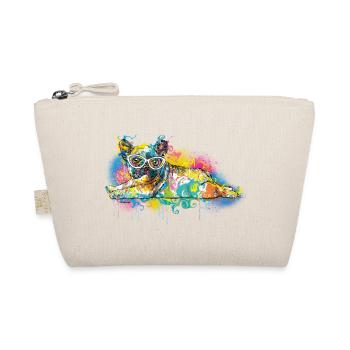 PD Moreno French Bulldog With Glasses - Organic Pouch - nature - Front