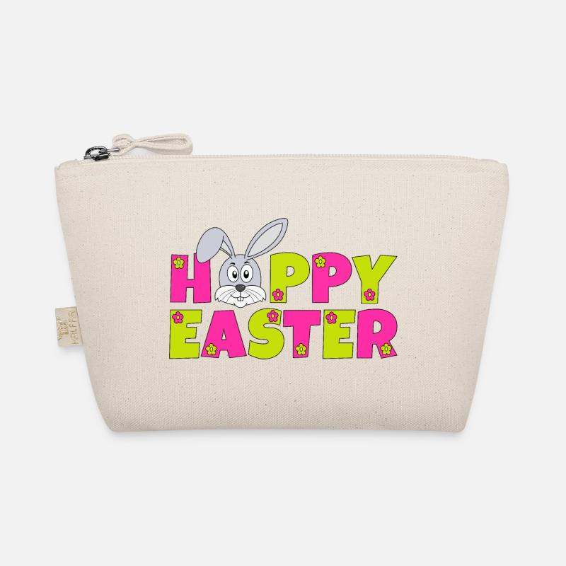 Joyeuses Pâques Lapin de Pâques Fleurs Lapin Houblonnées Pâques Trousse biologique