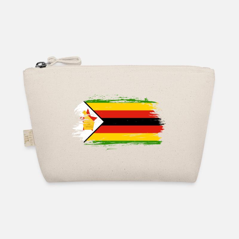 Simbabwe Flagge Fahne - Bio-Täschchen - Natur