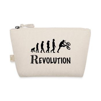 Revolution BMX Race Bicycle Cyclist Rider Trick - Organic Pouch - nature - Front