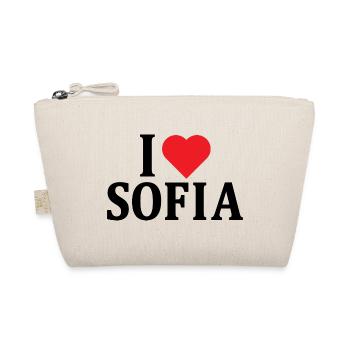 T-Shirt Ich liebe Sofia T-Shirt Geschenkidee - Bio-Täschchen - Natur - Vorne