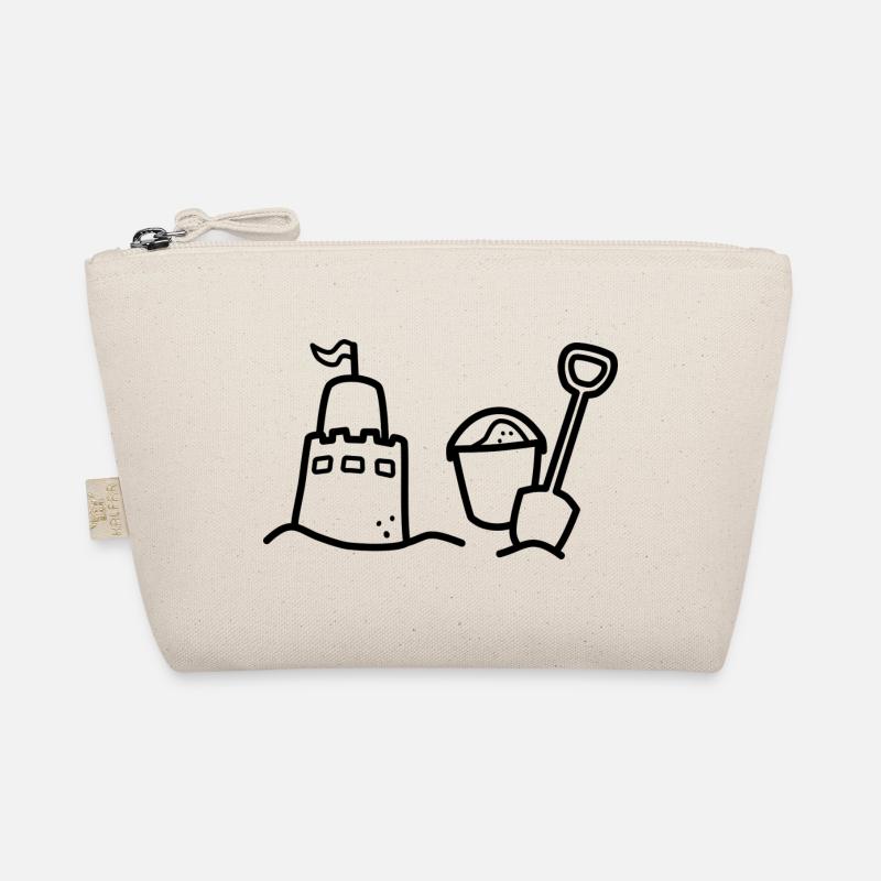 Sandcastle on the beach - Organic Pouch - nature
