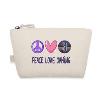Frieden Liebe Gaming - Bio-Täschchen - Natur - Vorne