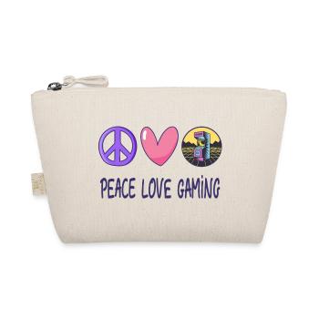 Frieden Liebe Gaming - Bio-Täschchen - Natur - Vorne