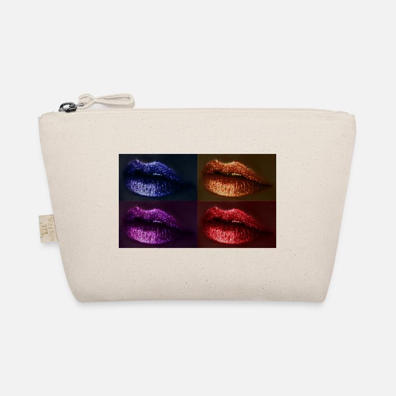 Glitzer Lippen dark Bio-Täschchen