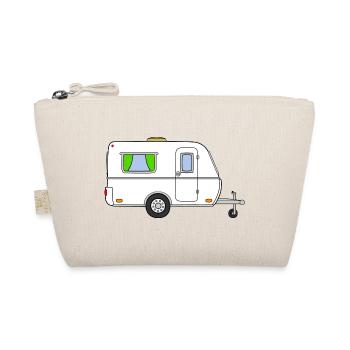 Wohnwagen / Caravan Weiss (moderne Variante) - Bio-Täschchen - Natur - Vorne