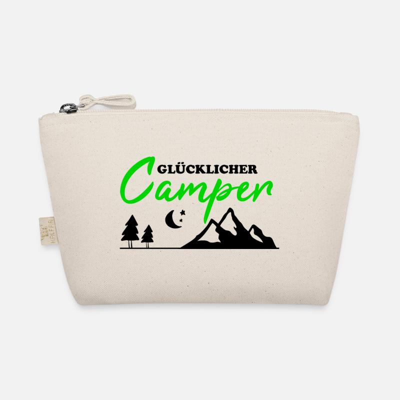 Glücklicher Camper Camping Männer Geschenk lustig Bio-Täschchen