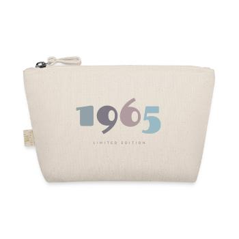 1965 Retro Year Design - Born 1965 Birthday Gift - Organic Pouch - nature - Front