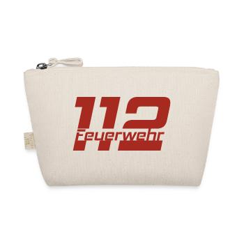 Feuerwehr Schriftzug 112 rot - Bio-Täschchen - Natur - Vorne