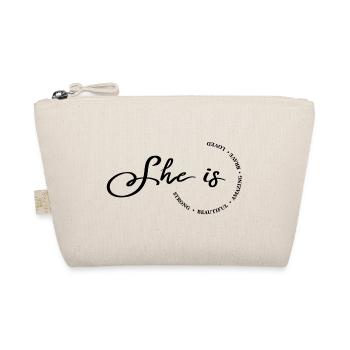 Spruch Schriftzug Frauen Mädchen Geschenk Idee - Bio-Täschchen - Natur - Vorne