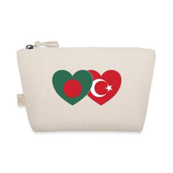 Bangladesh Turkey Flag Heart - Organic Pouch - nature - Front
