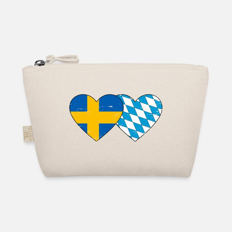 Suède Bavière Drapeau Coeur Utilisé Trousse biologique