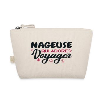 Globetrotting swimmer with a passion for travel - Organic Pouch - nature - Front