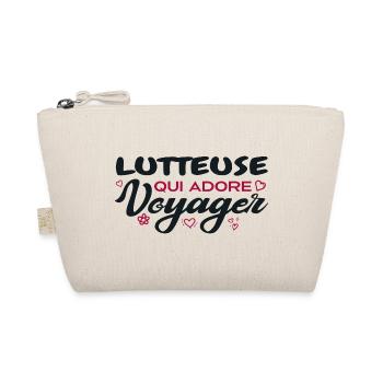 Globetrotting wrestler with a passion for travel - Organic Pouch - nature - Front