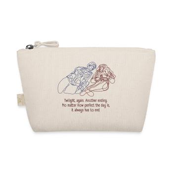 Vampire Line-Art Design mit Quote - Organic Pouch - nature - Front