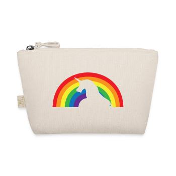 Einhorn Regenbogen - Bio-Täschchen - Natur - Vorne