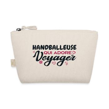 Globetrotting handball player with a passion for travel - Organic Pouch - nature - Front