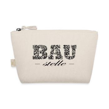 Baustelle schwarz - Bio-Täschchen - Natur - Vorne