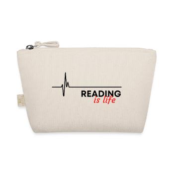 Reading is life - Organic Pouch - nature - Front