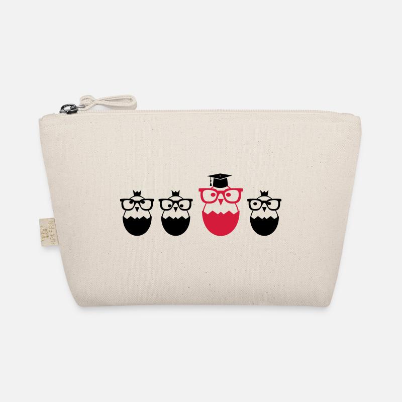 Küken mit Doktorhut und Brille, Geschenk Promotion Bio-Täschchen