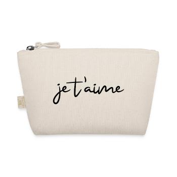 je t'aime - Bio-Täschchen - Natur - Vorne
