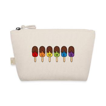 SUMMER CHOCOLATE ICE CREAM EATING RAINBOW COLORFUL SUMMER ICE CREAM - Organic Pouch - nature - Front