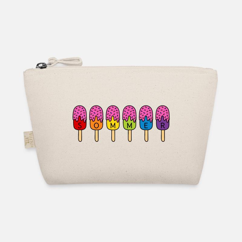 Sommer Eis essen Regenbogen bunt pink Eis Bio-Täschchen