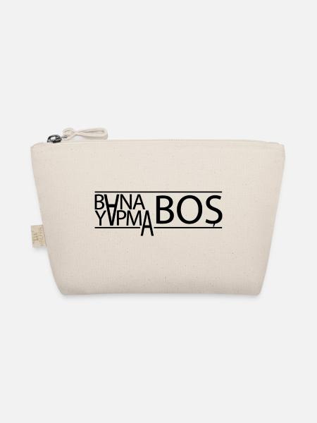 "bana boş yapma" in schwarz - türkisches Motiv - Bio-Täschchen - Natur