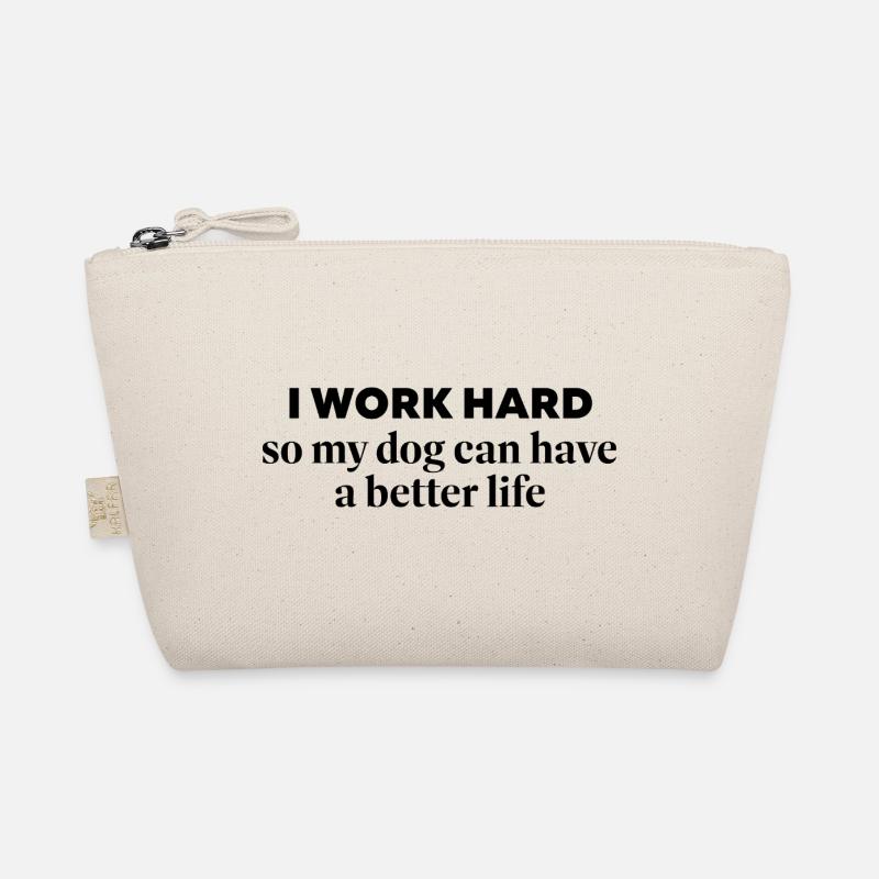 I work hard - white Organic Pouch