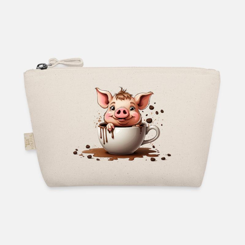 SCHWEINE BAUERN SCHWEIN KAFFEE - Bio-Täschchen - Natur