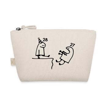 28 years: Farewell age 27 years, Happy 28th birthday - Organic Pouch - nature - Front