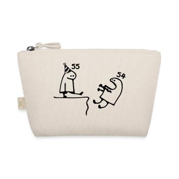55 years: Farewell age 54 years, Happy 55th birthday - Organic Pouch - nature - Front