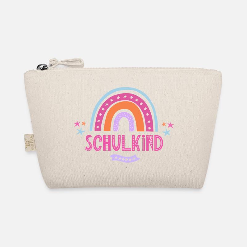 Schulkind Regenbogen Pink für Mädchen Boho Bio-Täschchen