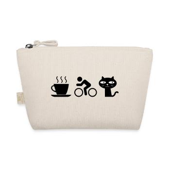 Kaffee. Katzen. Radfahren - Bio-Täschchen - Natur - Vorne