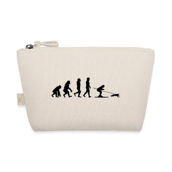 Dog Skijoring Skiing Winter Sport Evolution - Organic Pouch - nature - Front