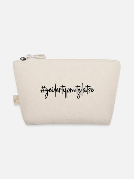 #geilertypmitglatze # geiler Typ mit Glatze - Bio-Täschchen - Natur