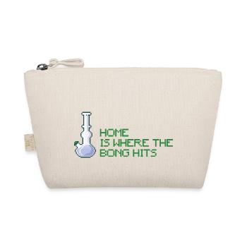 Home is where the Bong Hits Tee - Organic Pouch - nature - Front