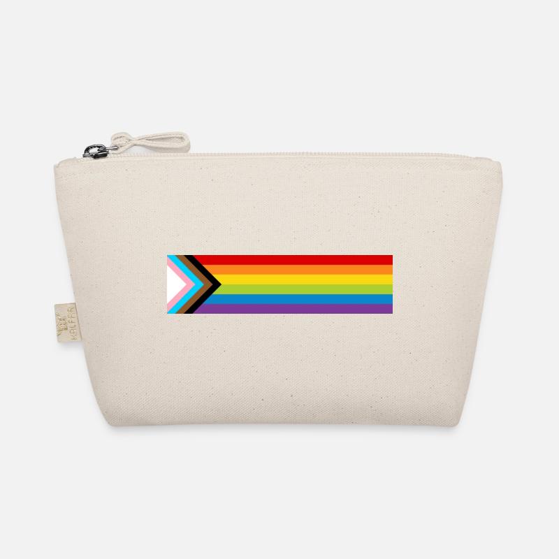 LGBTQ+ Pride Flag New Rainbow Progress Flag - Organic Pouch - nature