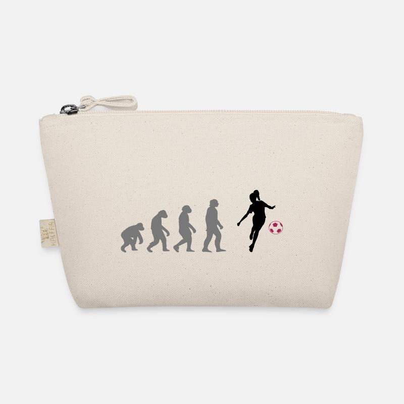 Evolution Fußballerin Bio-Täschchen
