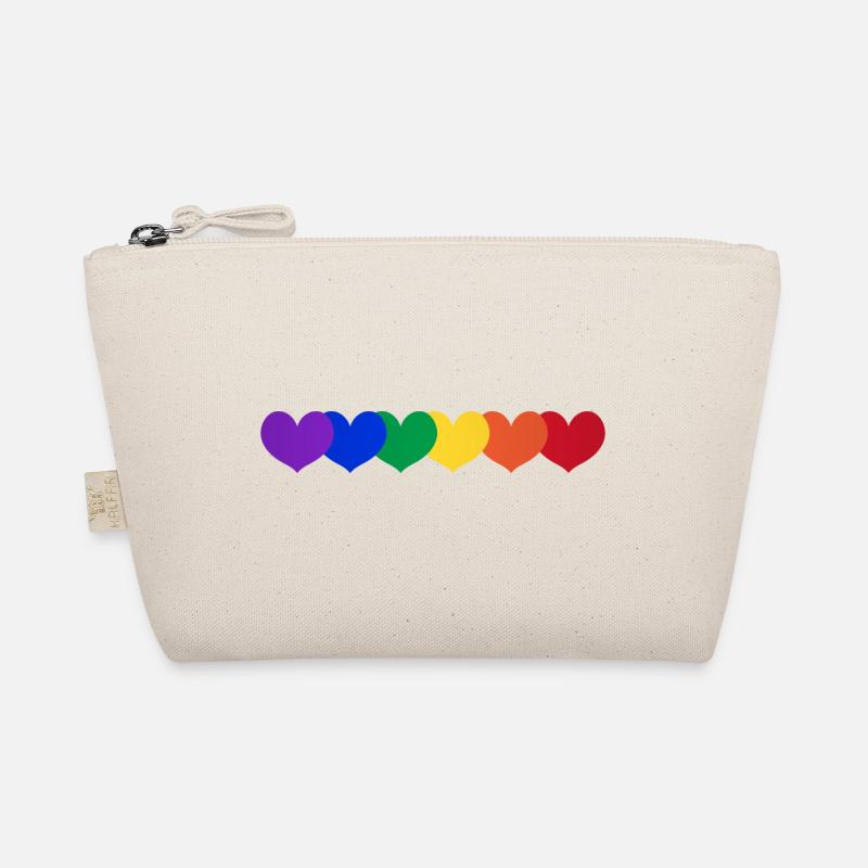 Rainbow heart pride Organic Pouch