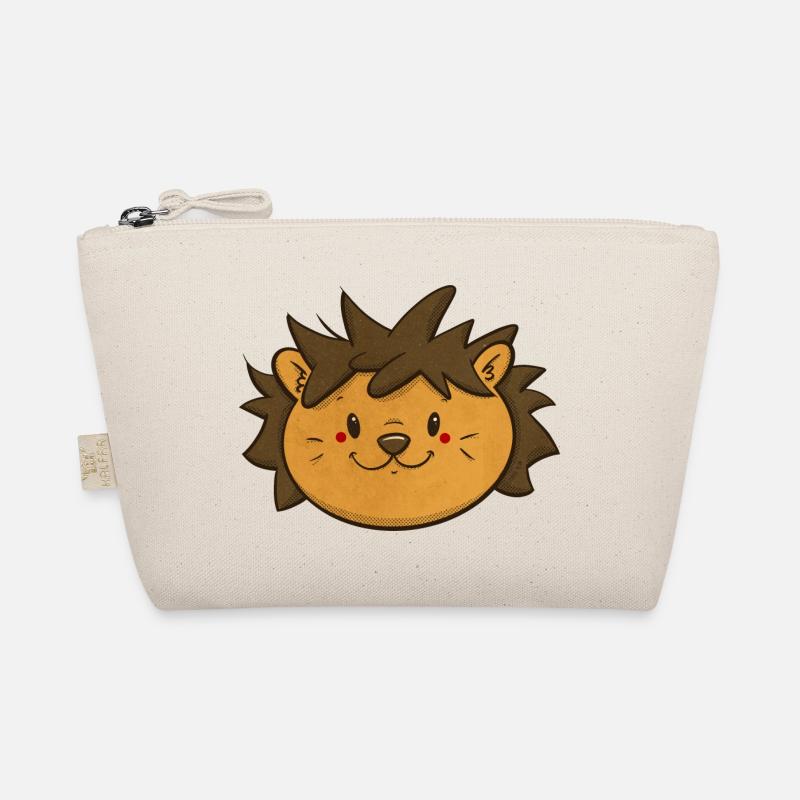 vintage hedgehog head Organic Pouch