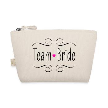 Team Bride Braut rosa Herz Hochzeit Heirat Party - Bio-Täschchen - Natur - Vorne
