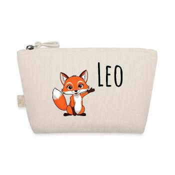 Fuchs Leo - Mein Name ist Leo - Süßes Waldtier - Bio-Täschchen - Natur - Vorne
