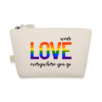 Wear love everywhere you go - LGBTQI Gay Pride - Bio-Täschchen - Natur - Vorne