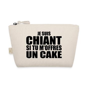 Mann, der anbetet: Kuchen. Lustiger Design-Humor - Bio-Täschchen - Natur - Vorne